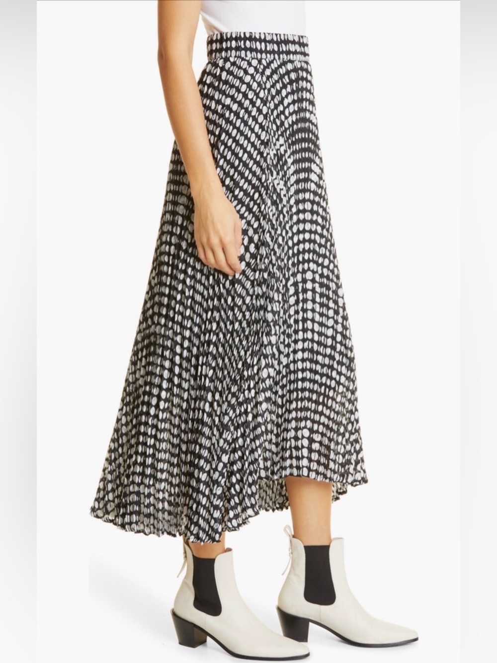 BA&SH Bessie Midi Skirt in Noir Black Size 0 - Picture 2 of 10